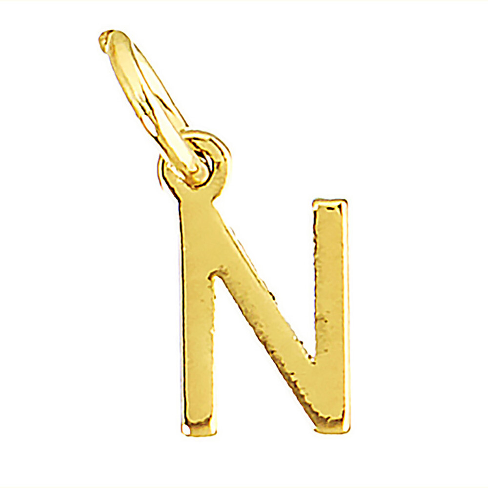 Me & My Box - Vedhæng - Bogstav - N - Guldbelagt 18 Karat