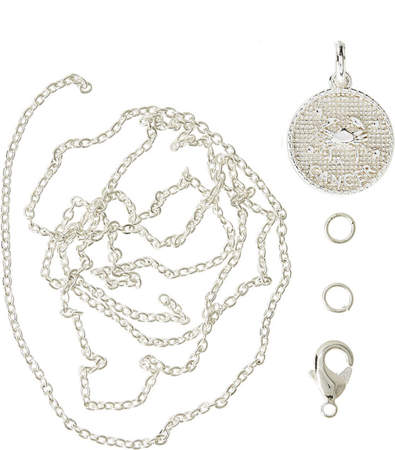 Me & My Box - Vedhæng Diy Sæt - Stjernetegn - Krebsen - Sølvbelagt 925 Sterling