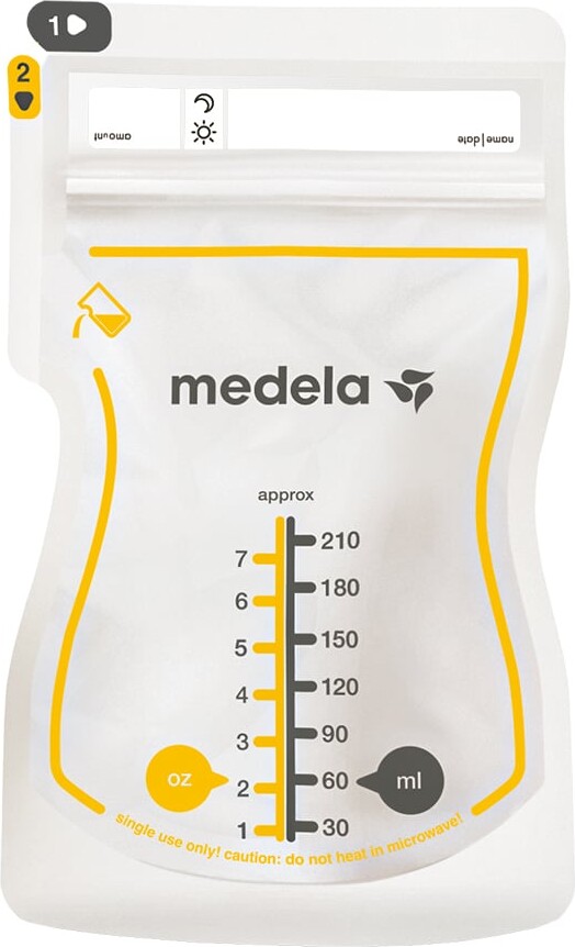 Medela - Easy Pour Opbevaringsposer Til Brystmælk - 25 Stk - 210 Ml