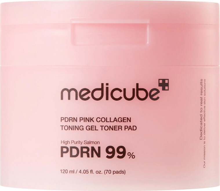 Medicube - Pdrn Pink Collagen Toning Gel Toner Pads - Pink - 70 Pcs