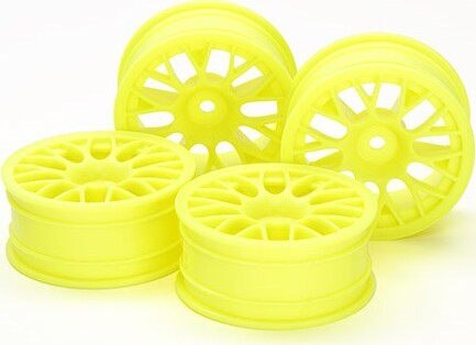 Medium-narrow Mesh Wheels (24mm, +2, Yellow) - 54850 - Tamiya