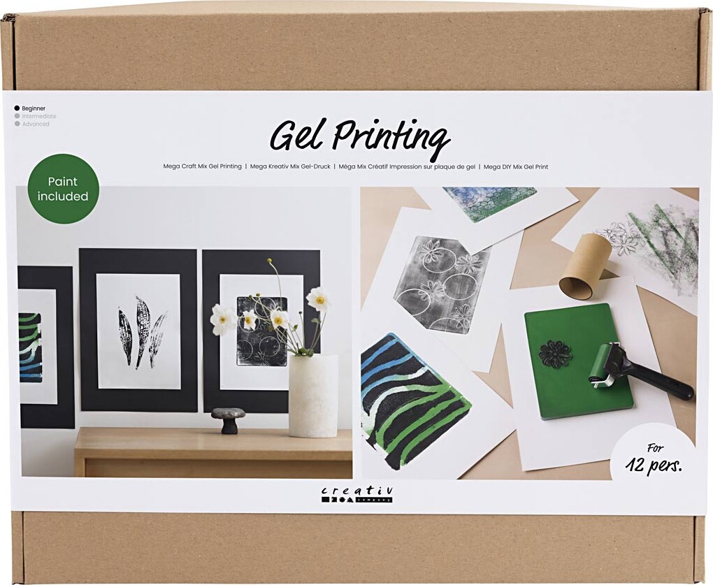 Mega Diy Mix Gel Print - Farvede Prints - 1pk.