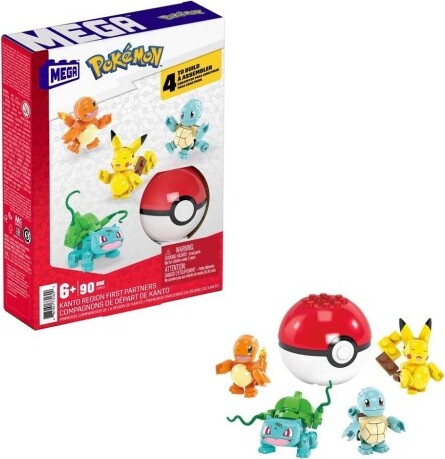 Mega Pokémon Kanto Poke Ball - 4 Figurer