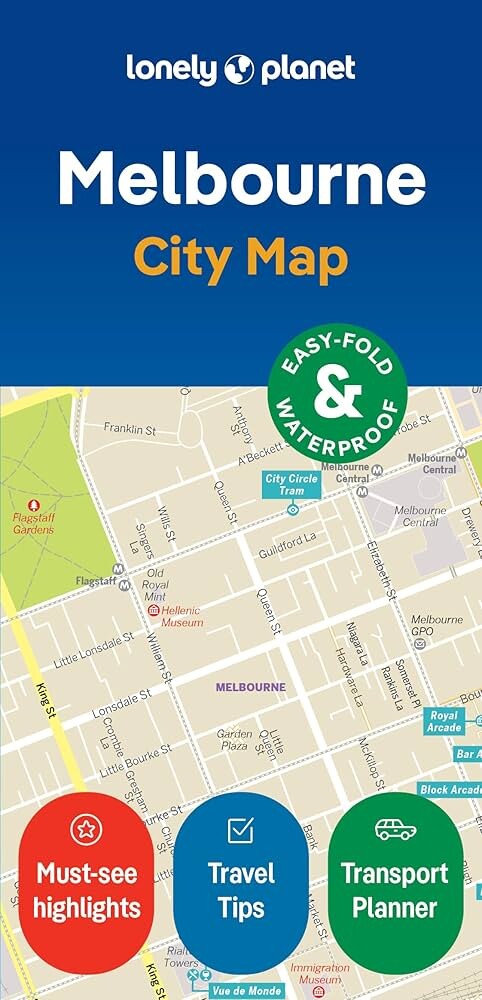 Melbourne City Map - Lonely Planet - English Book