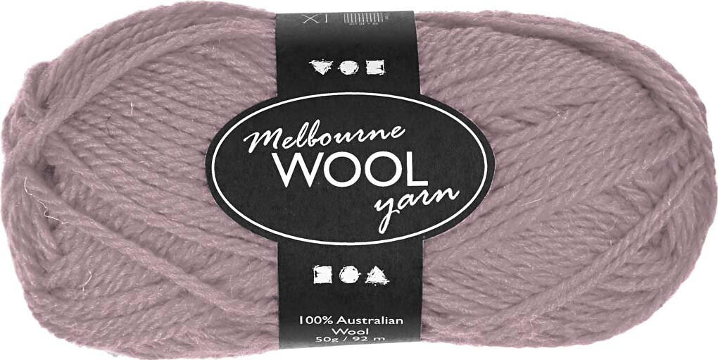 Uldgarn - Melbourne Wool - L 92 M - Lys Lilla - 50 G