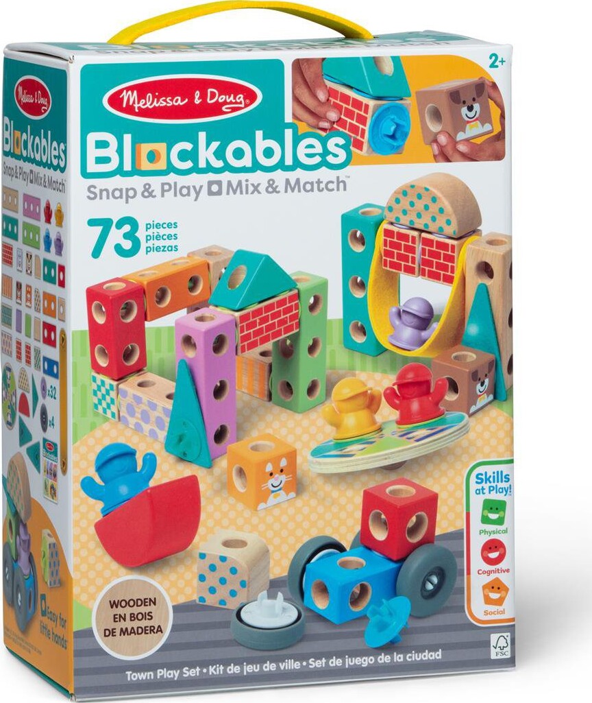 Melissa & Doug - Blockables Byggesæt - Town - 73 Dele
