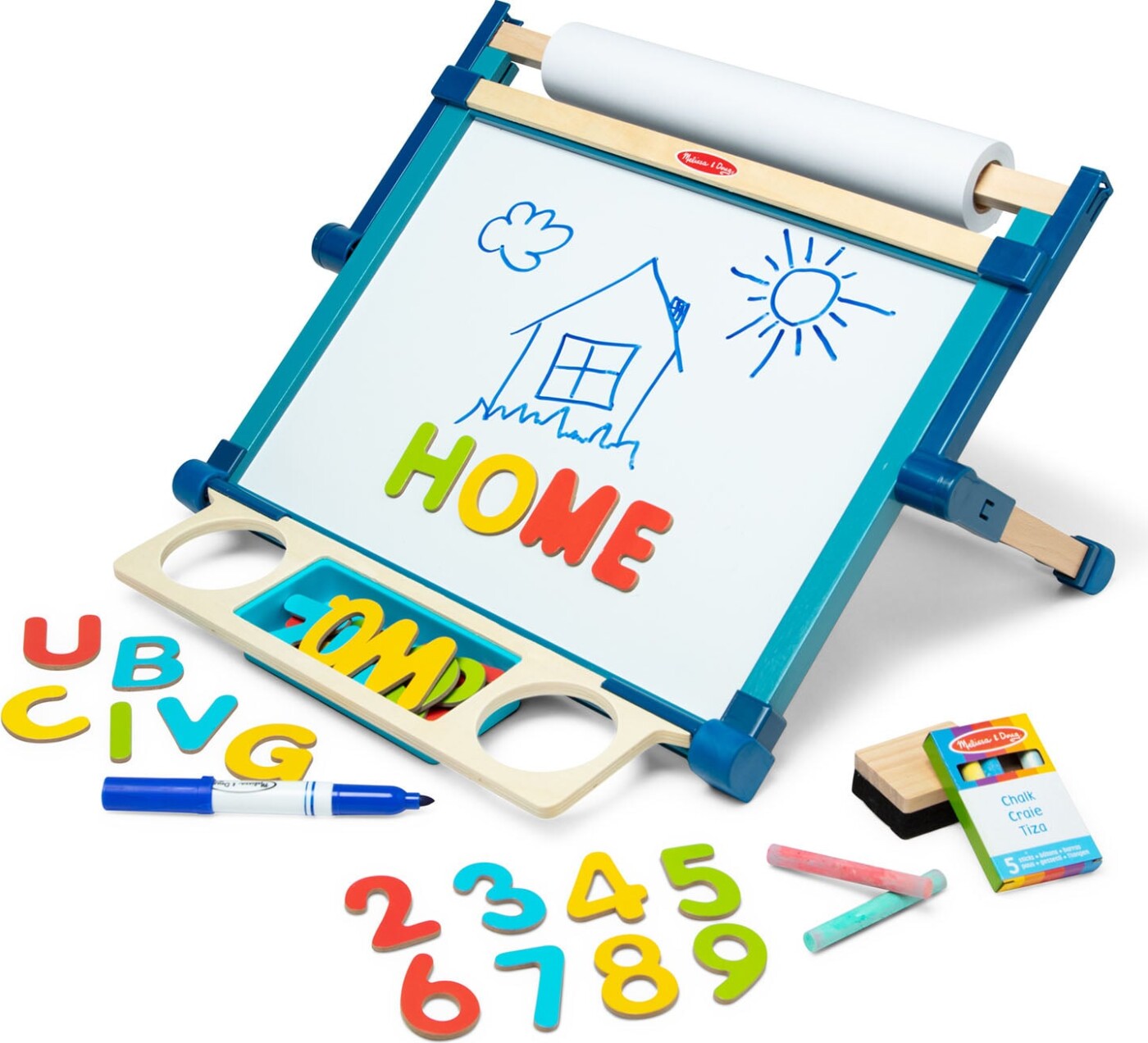 Melissa & Doug Double-Sided Magnetic Tabletop Art Easel