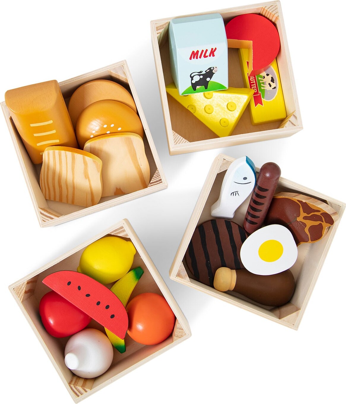 Melissa & Doug - Food Groups - Legemad I Træ - 21 Dele