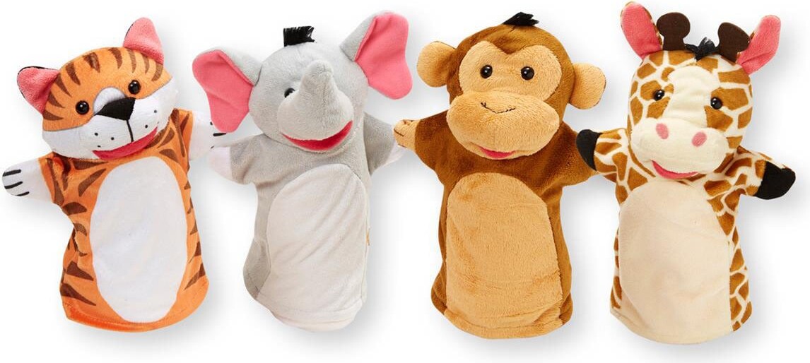 Melissa & Doug - Zoo Dyr Hånddukker - 4 Stk.