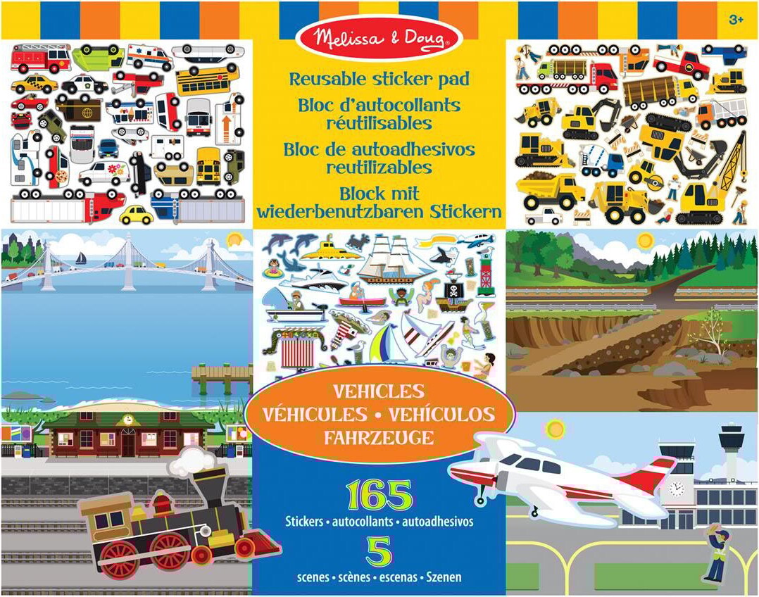 Melissa & Doug - Genanvendelige Klistermærker - Køretøjer