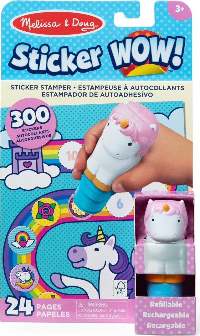 Melissa & Doug - Enhjørning Stickers Stamper Og Bog - 300 Klistermærker