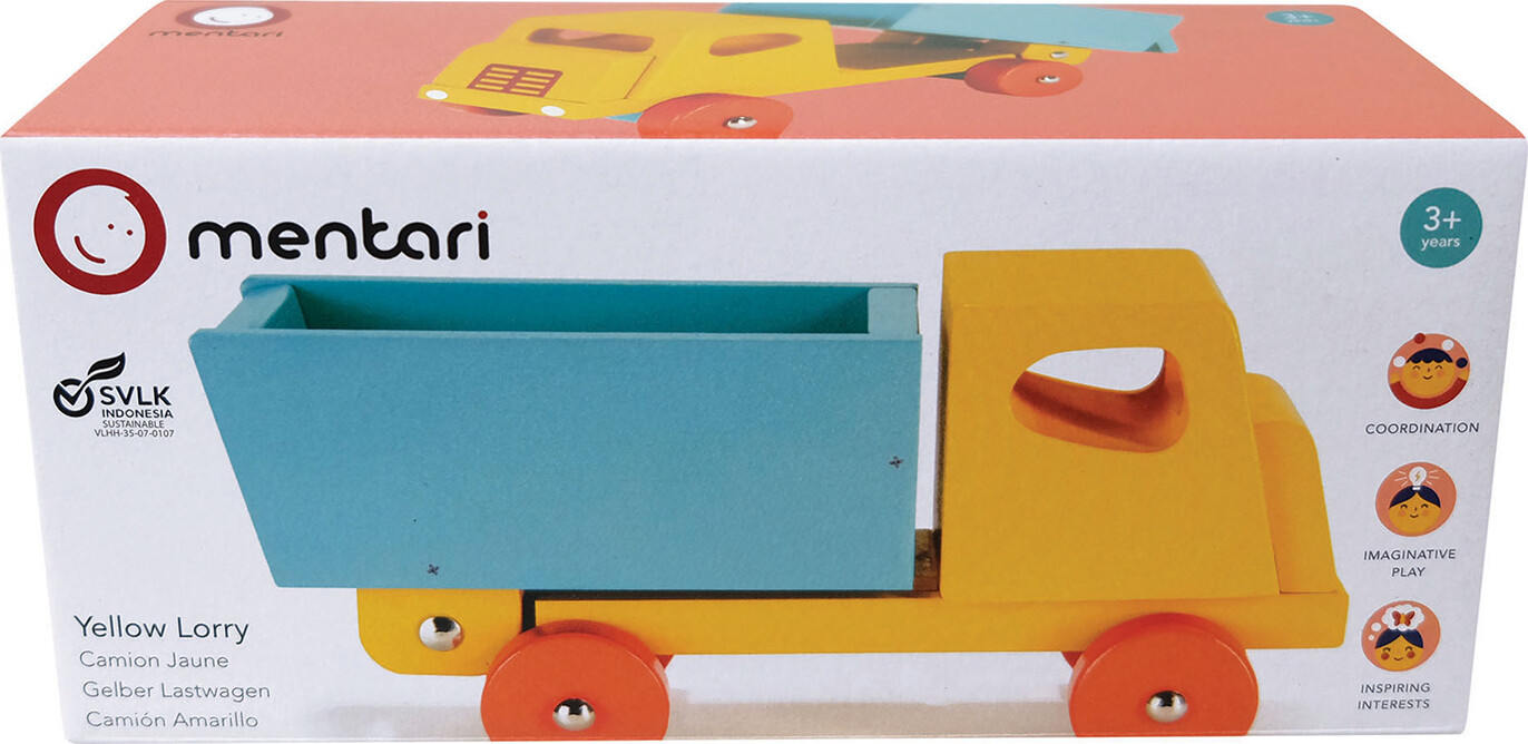 Mentari - Gul Lastbil Med Vippelad