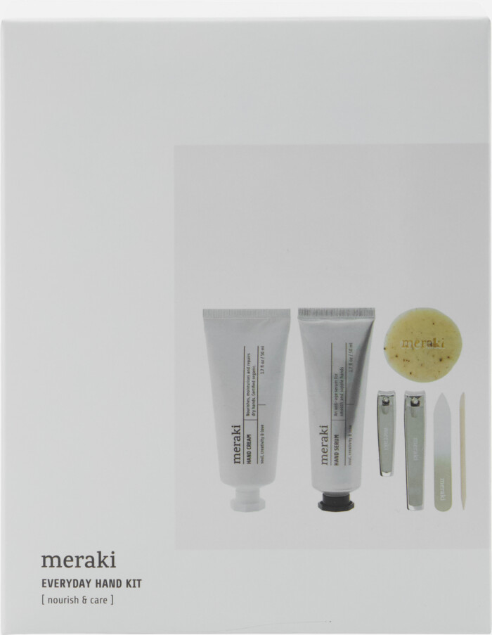 Meraki - Gift box, hand cream + hand serum + soap + nail kit, 50|50|20 ml|ml|g