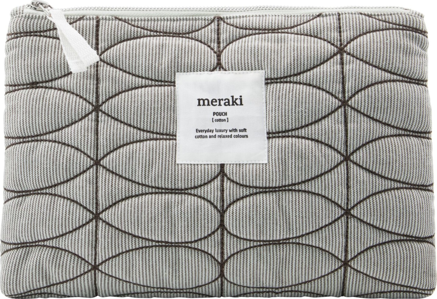 Billede af Meraki - Toilettaske Quiltet - Mentha - Grå Og Grøn - 20x30 Cm
