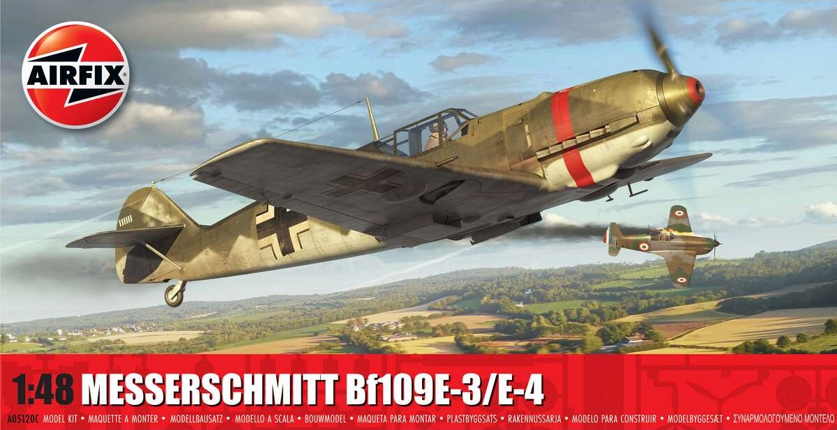 Airfix - Messerschmitt Bf109e-3/e-4 Fly Byggesæt - 1:48 - A05120c