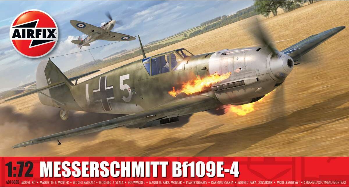 Airfix - Messerschmitt Bf109e-4 Byggesæt - 1:72 - A01008b