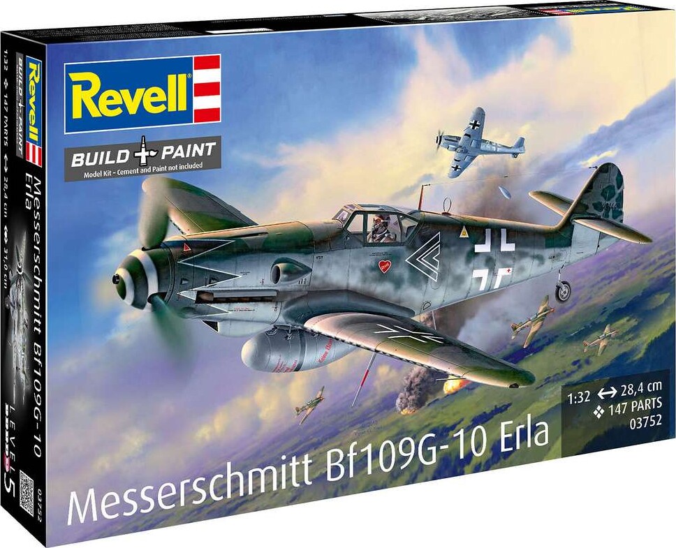 Revell 03752 - Messerschmitt Bf109g-10 Erla Fly Byggesæt - 1:32