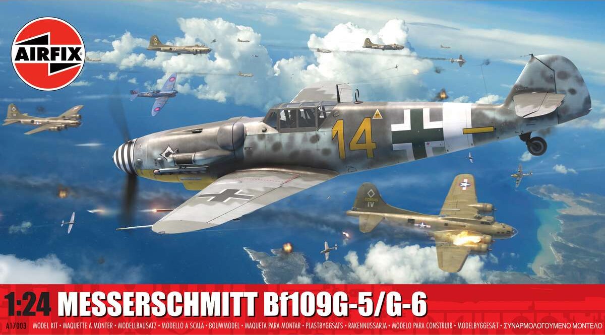 Airfix A17003 - Messerschmitt Bf109g-5/g-6 Byggesæt - 1:24