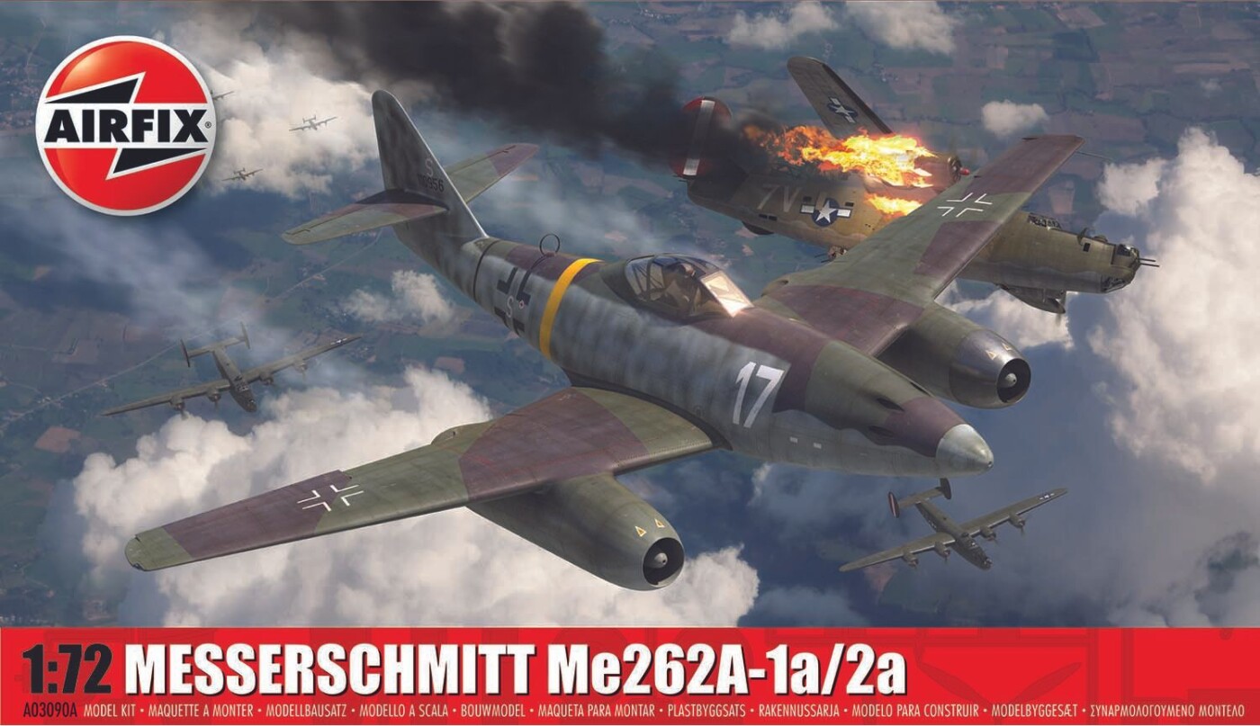 Airfix - Messerschmitt Me262a-1a/2a Modelfly Byggesæt- 1:72 - A03090a