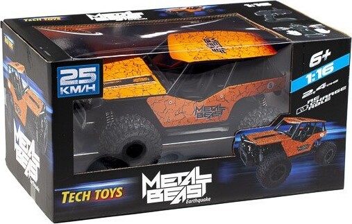 Tech Toys - Metal Beast Fjernstyret Truck - Earthquake - 1:16 - Orange