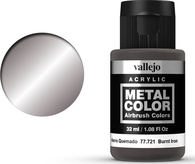 Vallejo - Metal Color Airbrush Maling - Burnt Iron 32 Ml