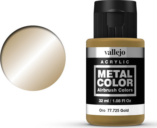 Vallejo - Metal Color Airbrush Maling - Gold 32 Ml