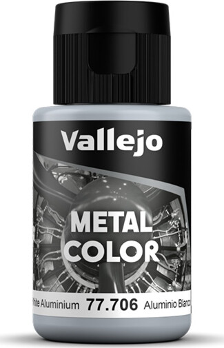 Vallejo - Metal Color Airbrush Maling - White Aluminium 32 Ml