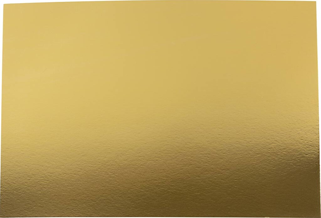 Metalkarton - A4 - Ark 210x297 Mm - 280 G - Guld - 10 Ark