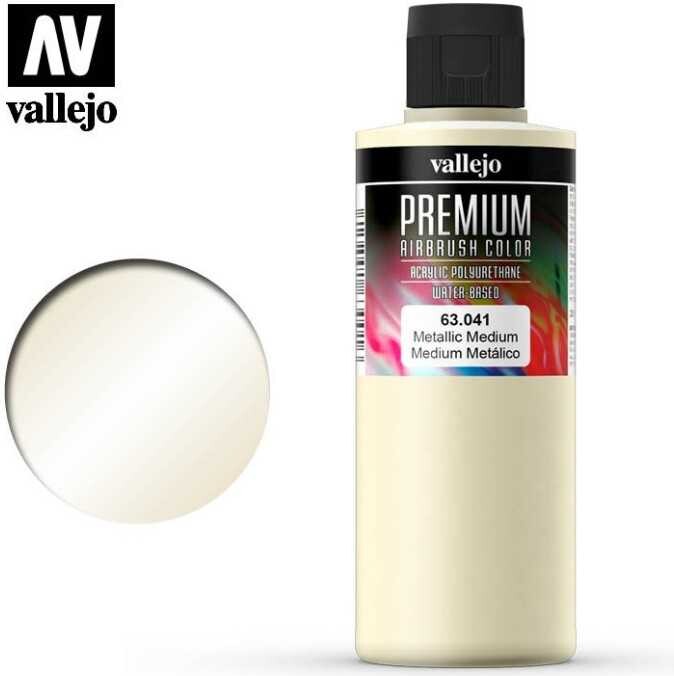 Se Vallejo - Premium Airbrush Maling - Metallic Medium 200 Ml hos Gucca.dk