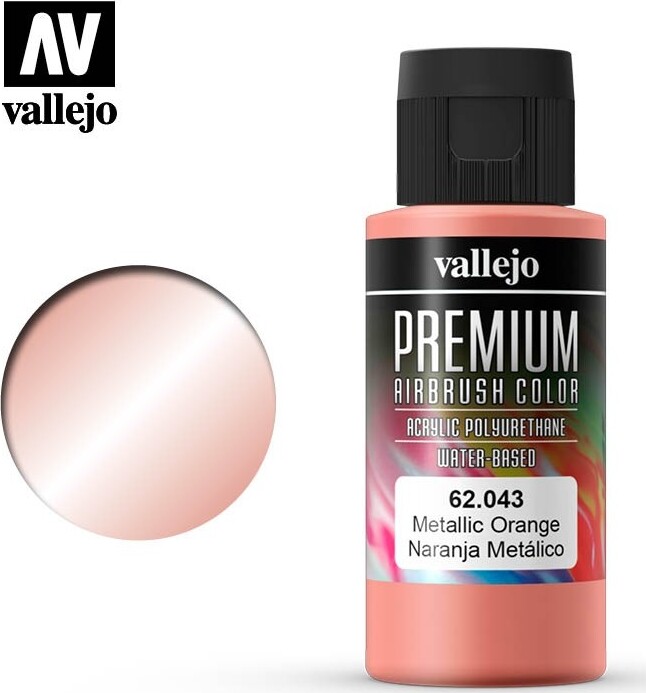 Se Vallejo - Premium Airbrush Maling - Metallic Orange 60 Ml hos Gucca.dk