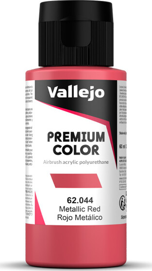 Vallejo - Premium Airbrush Maling - Metallic Red 60 Ml