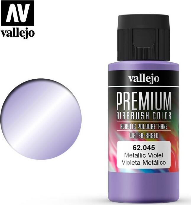 Vallejo - Premium Airbrush Maling - Metallic Violet 60 Ml