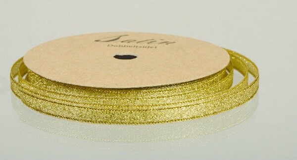 Metallicbånd 6mm 10m Guld
