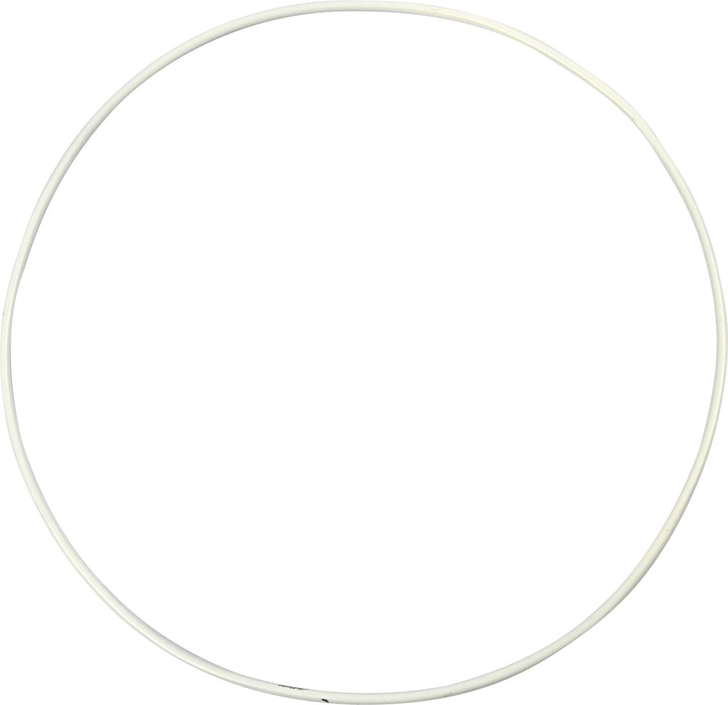 Metalring - ø 20 Cm - Tykkelse 3 Mm - Hvid - 5 Stk.