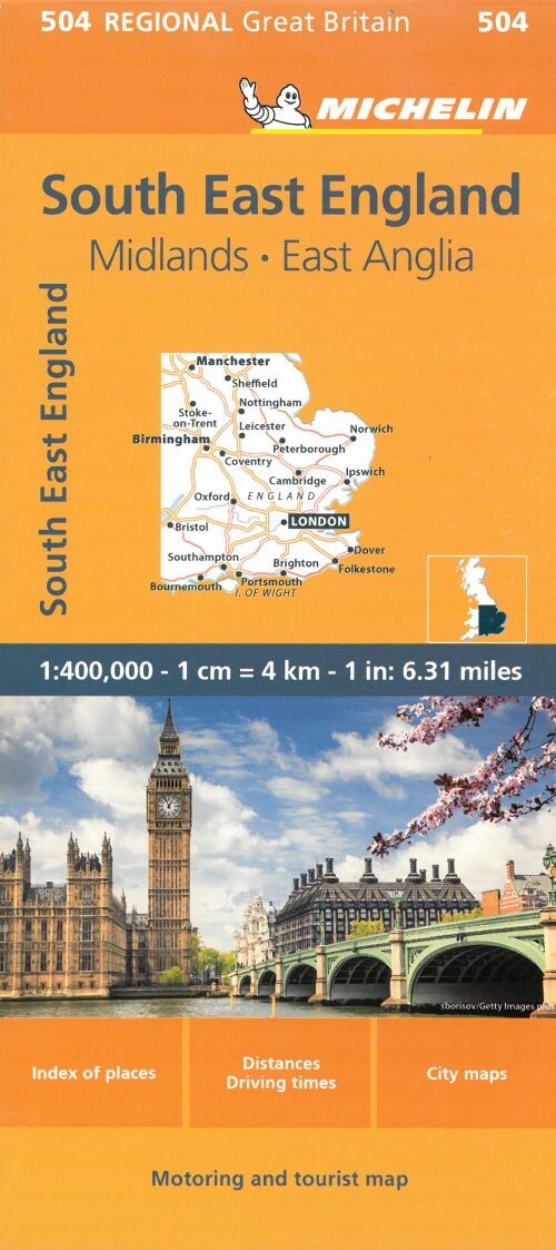 Billede af Michelin Great Britain 504 - South East England, Midlands, East Anglia - Diverse - English Book