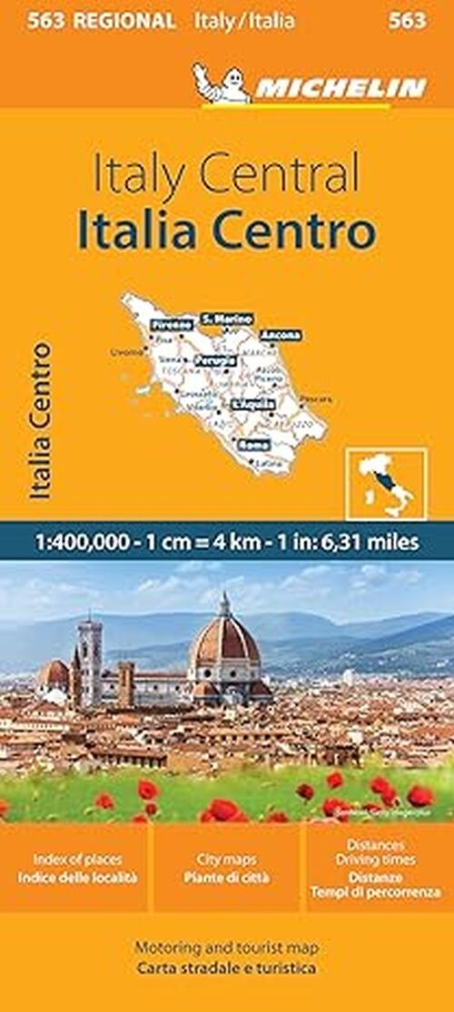 Billede af Michelin Italy Blad 563: Central Italy - Diverse - English Book