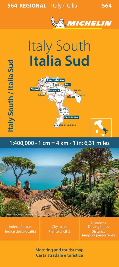 Michelin Kort - Italy Blad 564: Southern Italy - English book