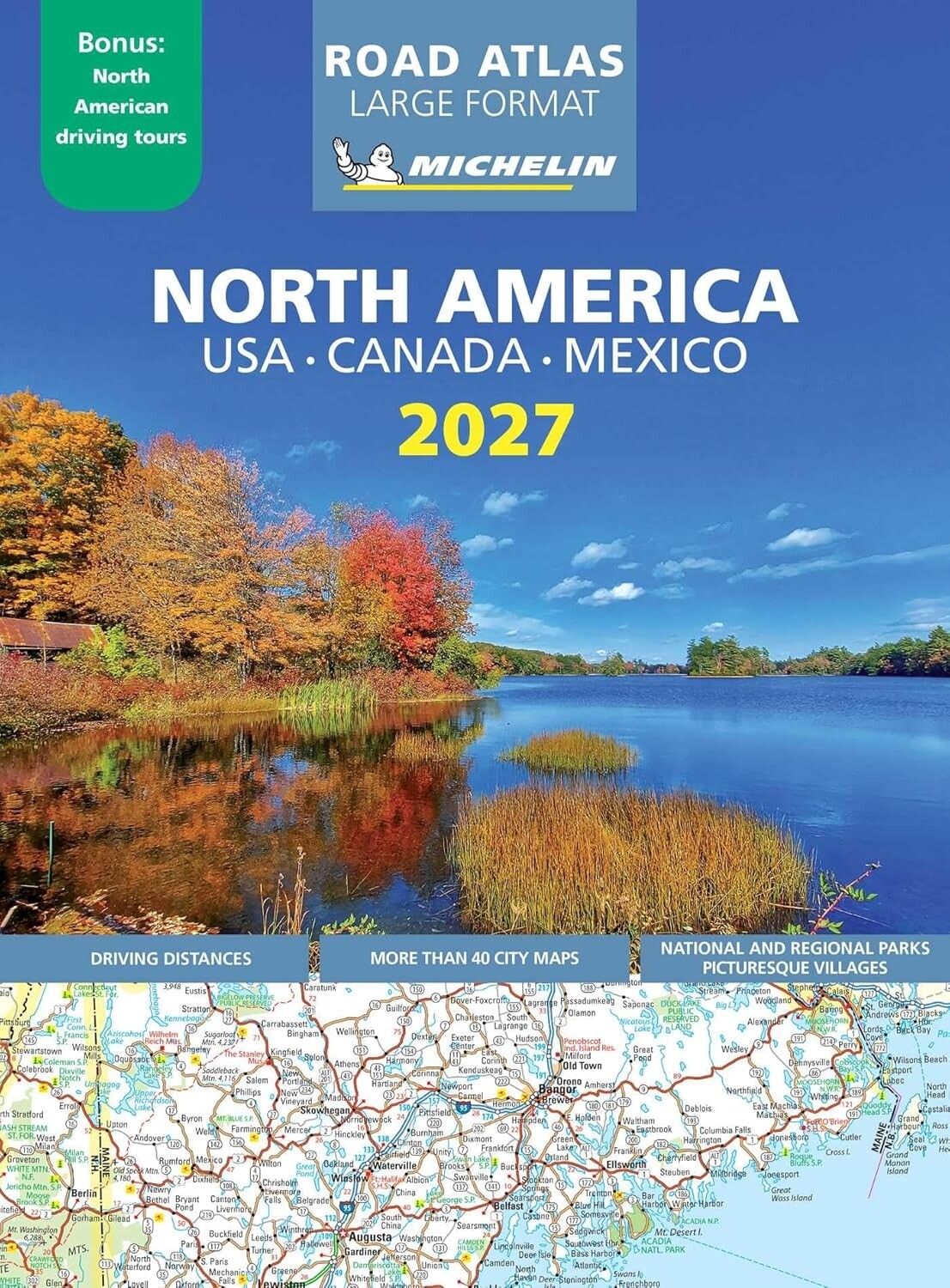 Michelin Kort - Usa, Canada & Mexico 2027, Michelin Large Format Atlas ((a3-paperback) - English book