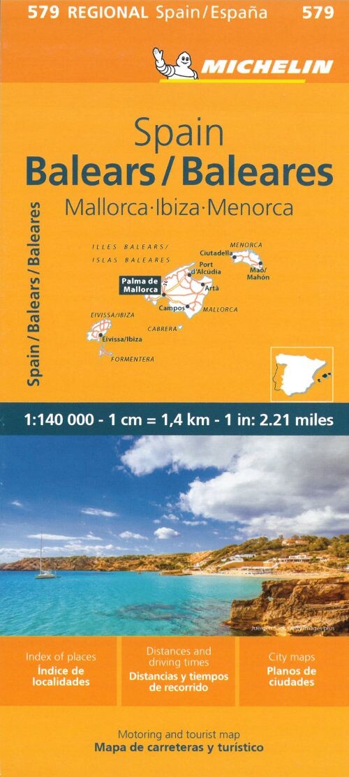 Michelin Kort - Spain Blad 579: Baleares: Mallorca, Menorca, Ibiza - English book