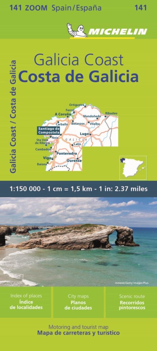 Michelin Kort - Spain Zoom Blad 141: Costa De Galicia - English book