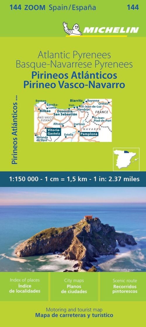 Michelin Kort - Pirineos Atlanticos - Motoring And Tourist Map - 144 - English book