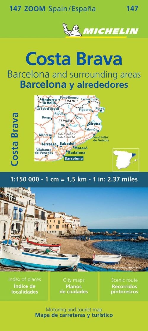 Billede af Costa Brava, Barcelona Y Alrededores - Motoring And Turist Map - 147 - Diverse - English Book