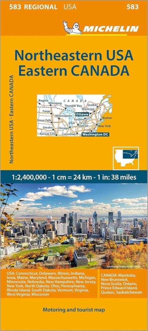 Michelin Kort - Usa Blad 583: Northeastern Usa & Eastern Canada - English book