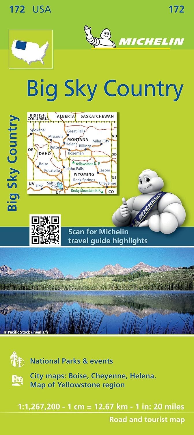 Michelin Kort - Usa Zoom 172: Big Sky Countries : Idaho, Montana, Wyoming - English book