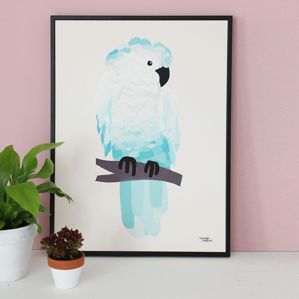 Michelle Carlslund - Plakat - 30x40 Cm - Grøn Kakadue