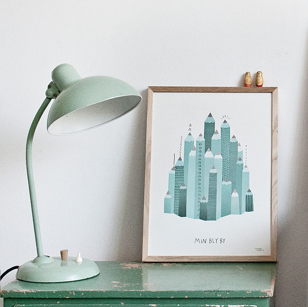 Michelle Carlslund - Plakat - 30x40 Cm - Min Bly By