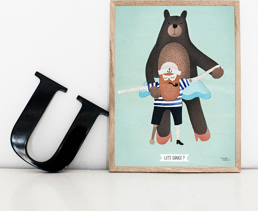 Michelle Carlslund - Plakat - 30x40 Cm - Skal Vi Danse