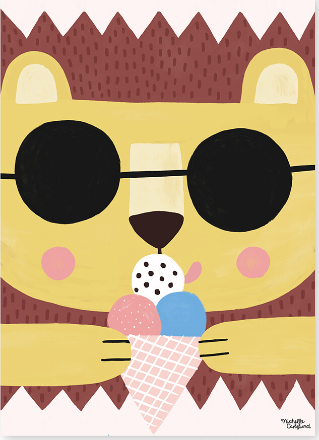 Michelle Carlslund - Plakat - 30x40 Cm - Sommer Løve