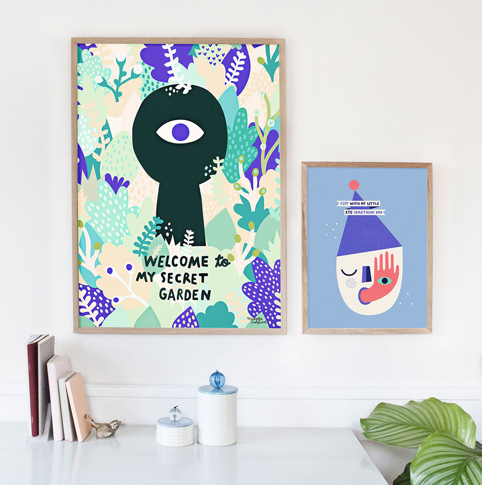 Michelle Carlslund - Plakat - 50x70 Cm - Den Hemmelige Have