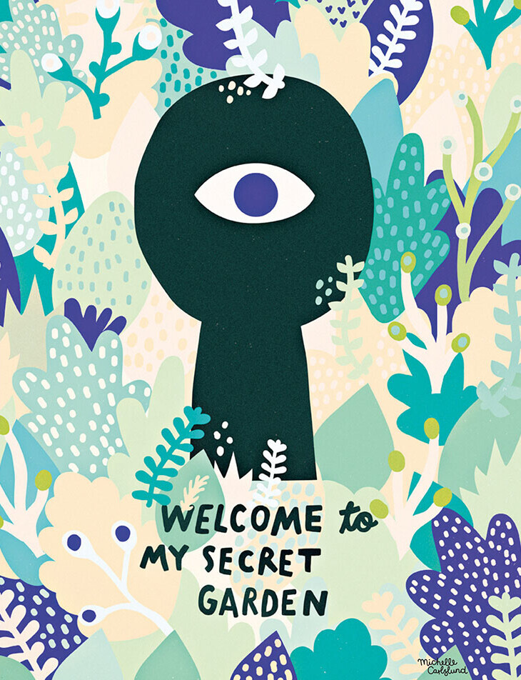 Michelle Carlslund - Plakat - 50x70 Cm - Den Hemmelige Have